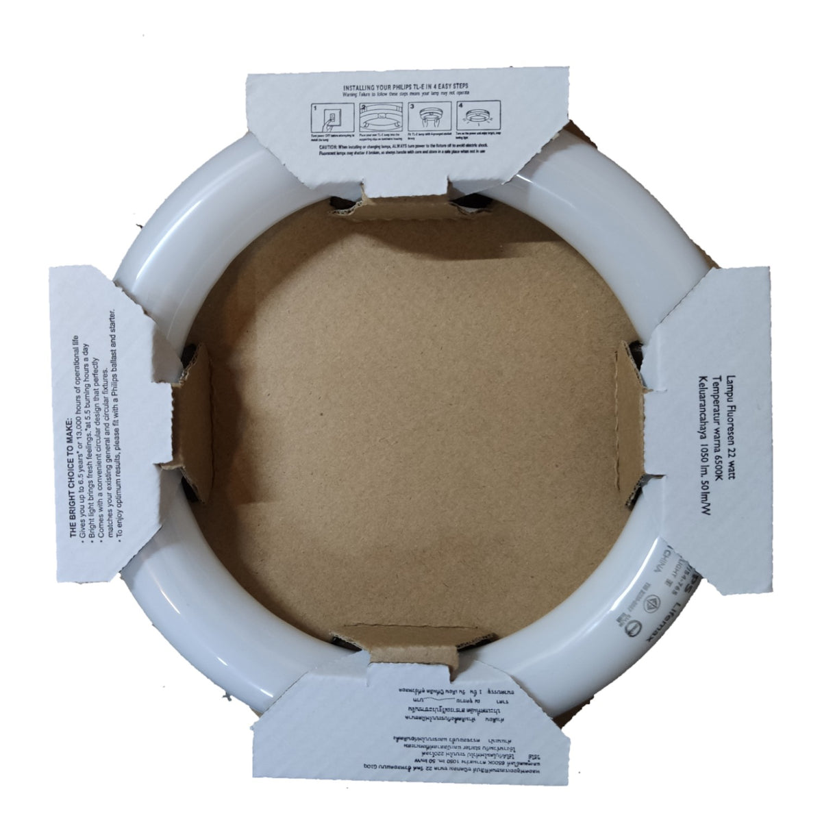 Philips 22W Circular Fluorescent Tube Lifemax T-9 G10q Daylight 6500K TLE22W/54-765