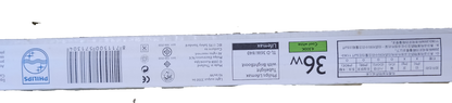 Electx Electrical Supply 36W T8 fluorescent tube light packaging with product details and barcode