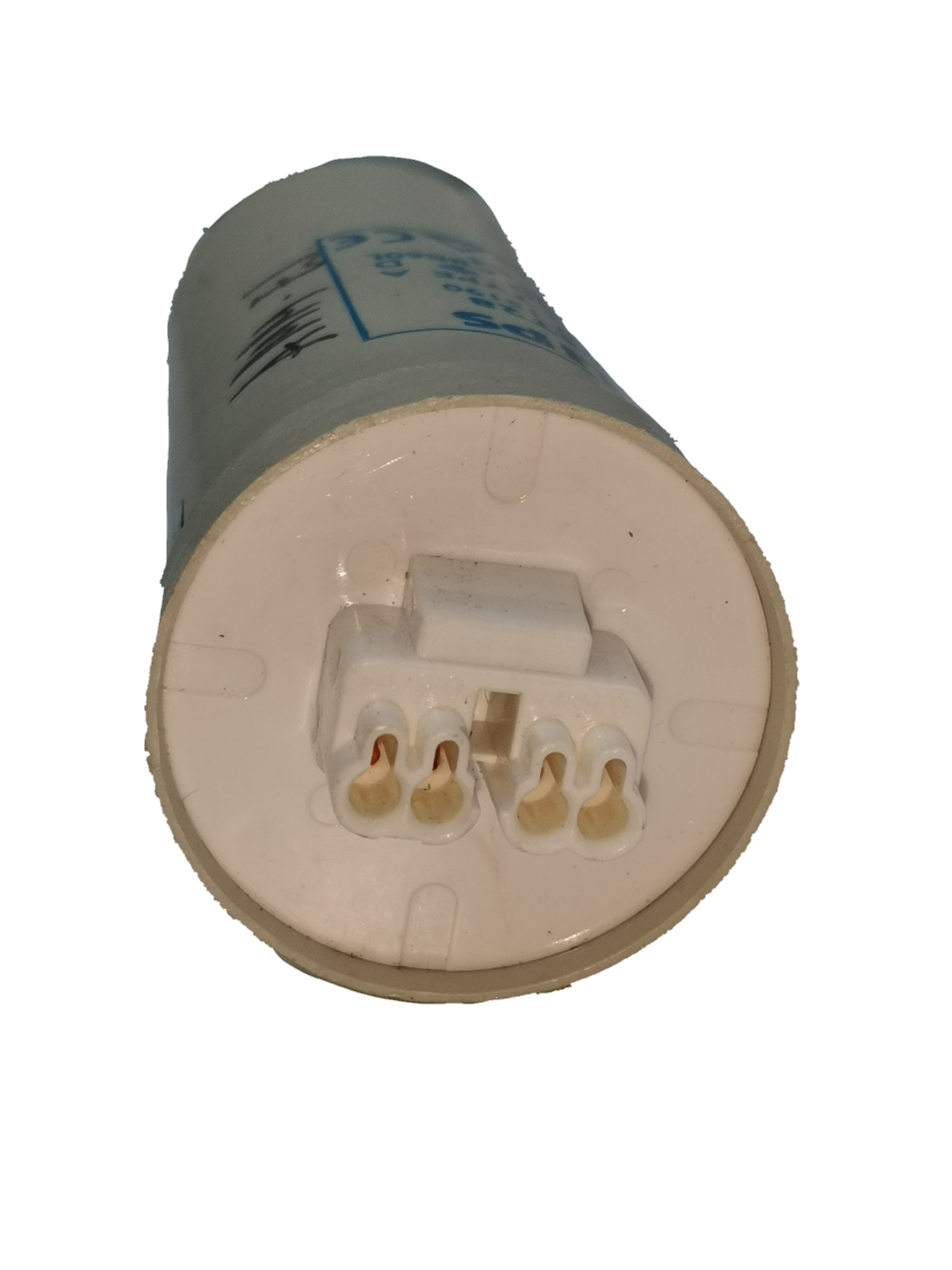 Philips Capacitor CP30ET28 30UF electrical component with white plastic connectors for circuitry