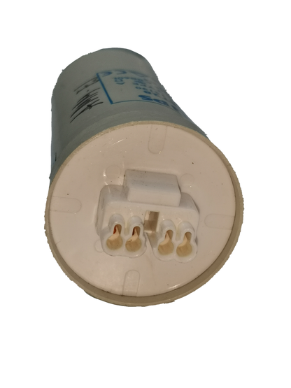 Philips Capacitor CP30ET28 30UF electrical component with white plastic connectors for circuitry