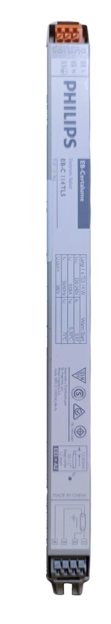 Philips Electronic Ballast 1x14W T5 Fluorescent for efficient lighting control and energy saving