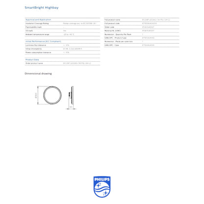 Philips LED High Bay Light 200W UFO Cool White 220V BY239P LED260/CW PSU GM G2 200W
