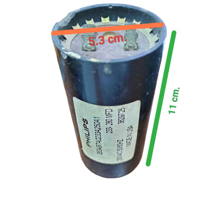 Philips Motor Starting Capacitor 233-280UF for fan parts and accessories with 5.3 cm diameter and 11 cm height