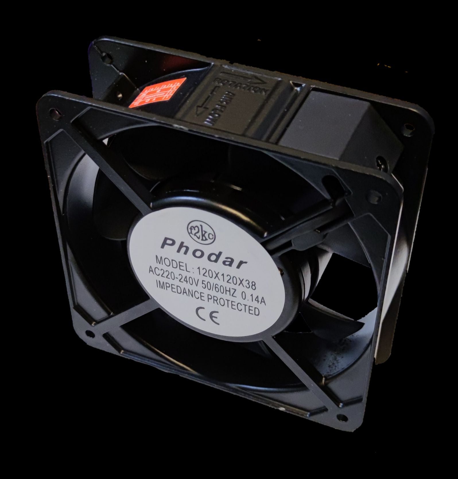 4x4 exhaust fan 220V black square ventilation fan with protective grill from China