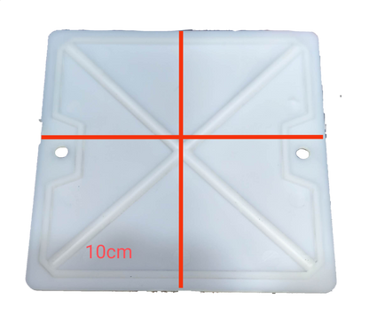 T&J 4 x 4 Square Box Cover electrical white plastic lid with screw holes and embossed design
