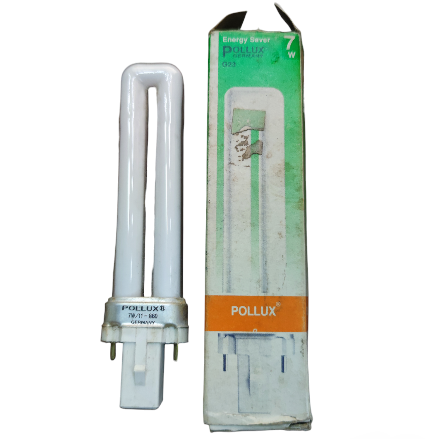 Pollux 7W Pinlight G23 Pin Base Daylight 6500K CFL Bulb Compact Fluore ...