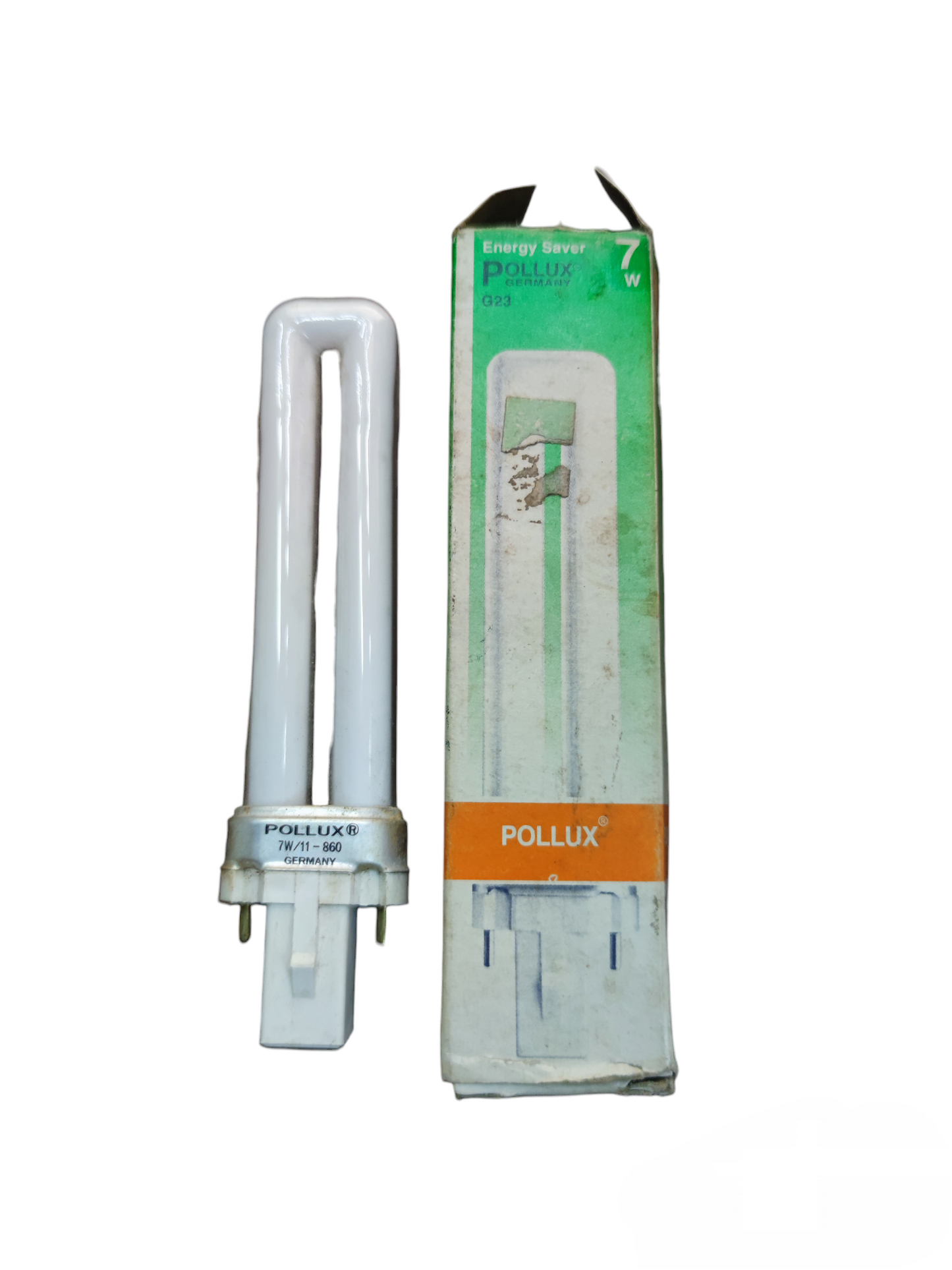 Pollux G23 Pin Base CFL Bulb 7W compact fluorescent bulb with original packaging