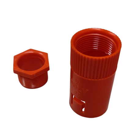 Poly orange threaded two piece Adaptor for PVC Flexible Hose for electrical conduit fittings