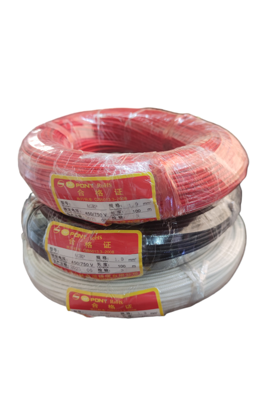 1.0mm silicon wire high temperature red black white coils packaged spools for electronics