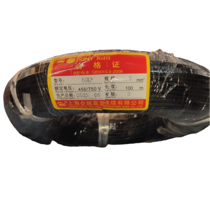Grippes black coiled silicone wire with Chinese label 450 750 V 100 m Silicon Wire 1.50 mm Fiberglass Cable