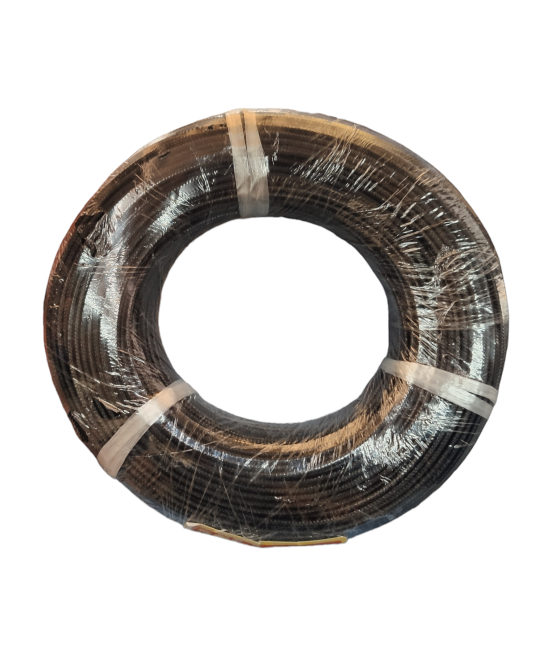 Grippes coiled black Silicon Wire 1.50 mm Fiberglass Cable wrapped in clear plastic protective packaging