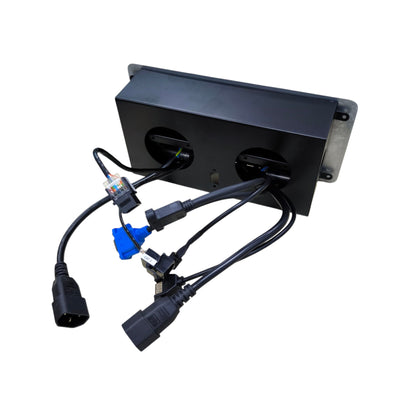 Grippes pop up electrical outlet with USB and HDMI for convenient power access in any space