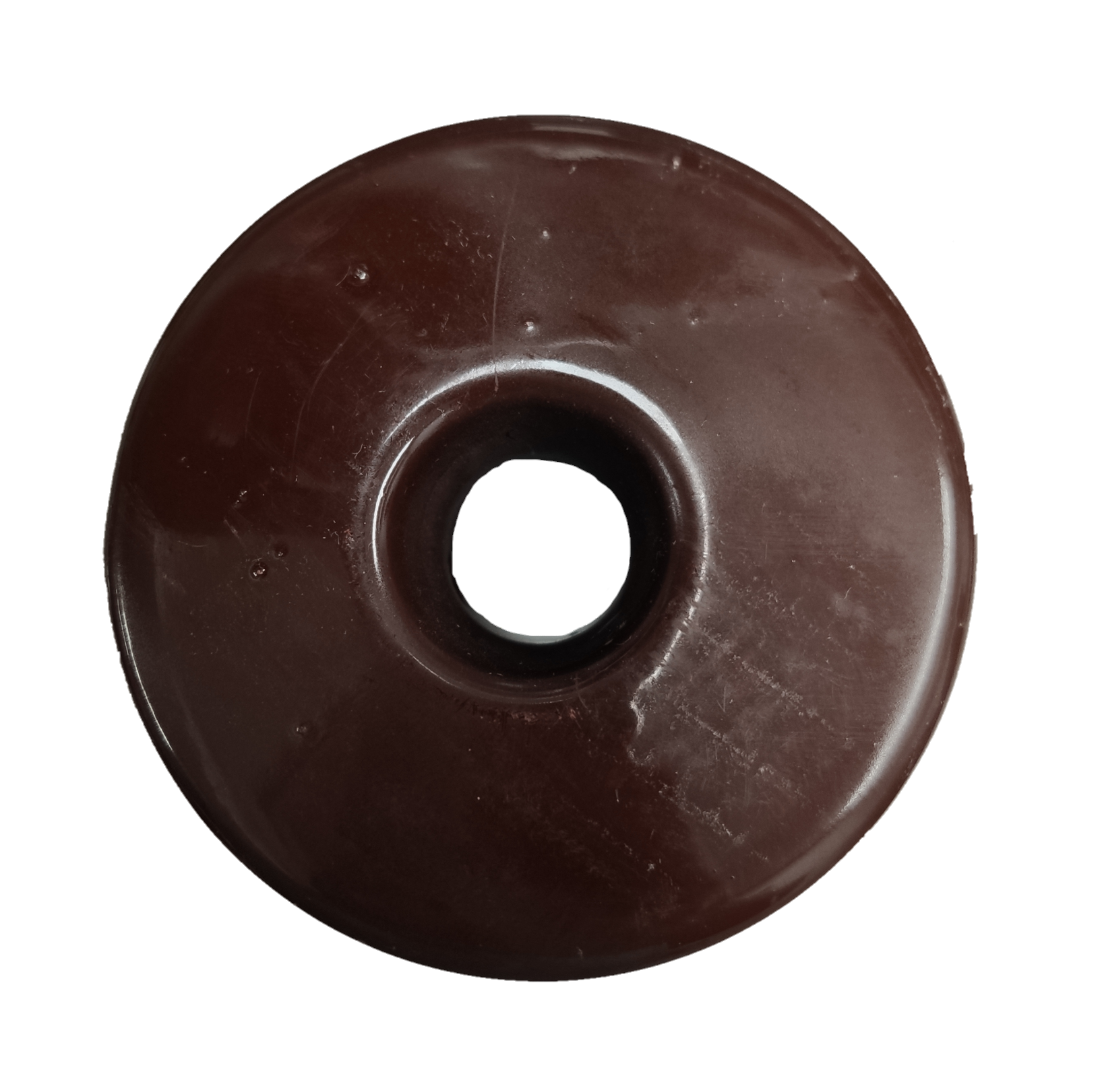 Brown porcelain spool insulator used in electrical circuitry and parts by Electx Electrical Supply