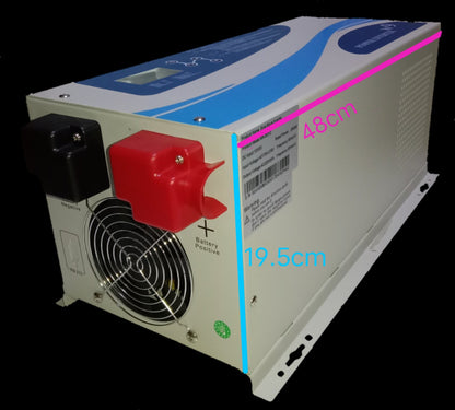 Denko 2000W Inverter 12VDC to 220V AC with cooling fan and battery connection terminals