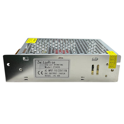 ZwitseRise Power Supply 24V 5A with durable metal casing and effective cooling design