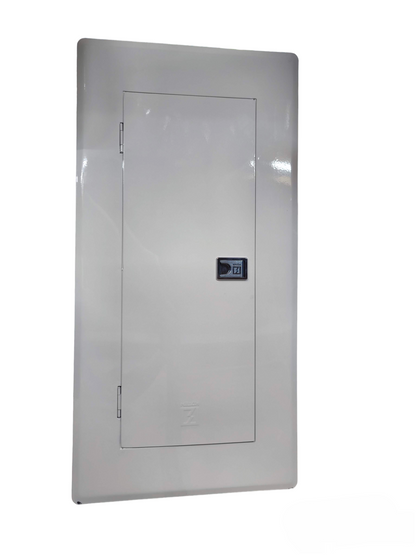 Koten white metal circuit breaker distribution panel with closed door and latch 12 Branches 150A 2P Main with B-On Branches