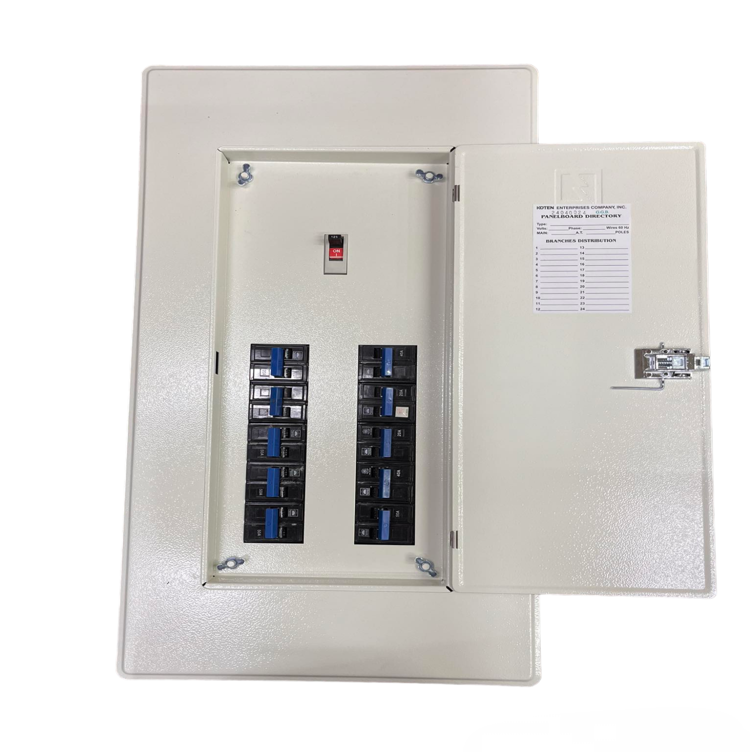 10 Branches Panel Board with 250A 2P Main | Electx Electrical Supply