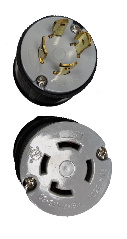 Grippes NEMA L15 250V industrial connector heavy duty 3 phase locking plug and matching receptacle