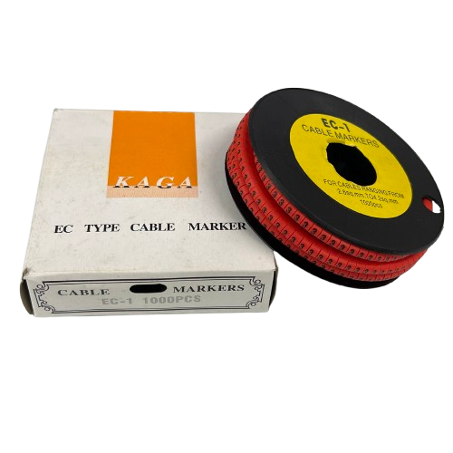 Cable "3" Marker Red 2.6mm to 4.2mm 1000pcs per Roll EC-1