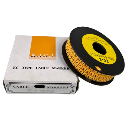 Cable (5) Marker 5.0mm to 7.2mm Yellow EC-3, 350PCS