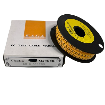 Cable "6" Marker 5.0mm to 7.2mm EC-3 Yellow, 350PCS