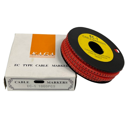 Cable "9" Marker Red 2.6mm to 4.2mm 1000pcs per Roll EC-1