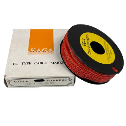 Cable Marker Red - D, 2.6mm to 4.2mm 1000pcs per Roll EC-1