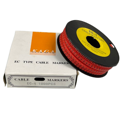 Cable Marker Red - E, 2.6mm to 4.2mm 1000pcs per Roll EC-1