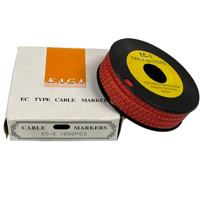 Cable Marker Red - F, 2.6mm to 4.2mm 1000pcs per Roll EC-1