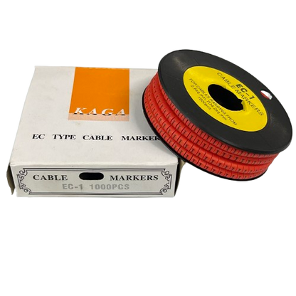 Cable Marker Red - I, 2.6mm to 4.2mm per Roll EC-1, 1000PCS