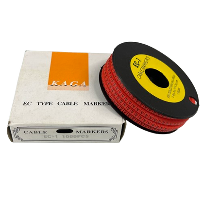 Cable (V) Marker Red 2.6mm to 4.2mm 1000pcs per Roll EC-1