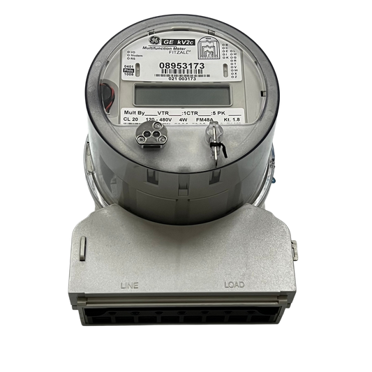 GE & Aclara KV2C FM48A KWH Electric Meter CT Rated 3 Phase 4 Wire 120V- 480VAC