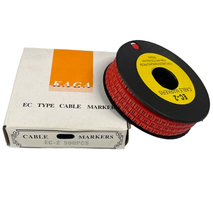 Grippes (H) Cable Marker 3.6mm to 5.2mm 500pcs per Roll Red