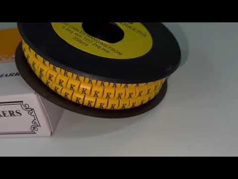 Cable "K" Marker 5.0mm to 7.2mm Yellow EC-3, 350PCS