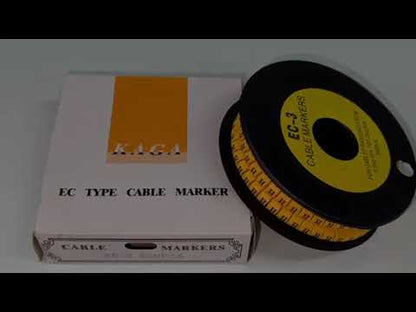 Cable Marker "H" 5.0mm to 7.2mm Yellow EC-3, 350PCS