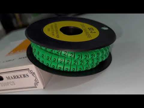 Cable "2" Marker 5.0mm to 7.2mm Green EC-3G, 350pcs