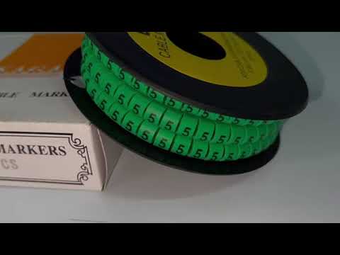 Cable "5" Marker 5.0mm to 7.2mm Green EC-3G, 350pcs