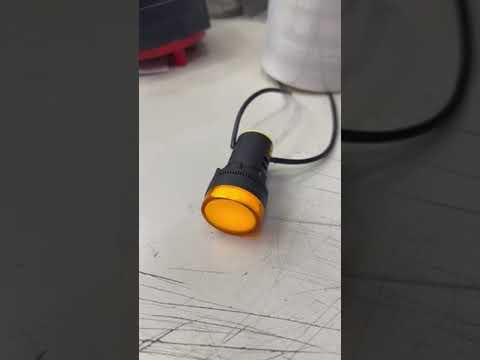 Grippes LED Panel Indicator Lamp 22mm, Pilot Light 24V DC YELLOW 22mm