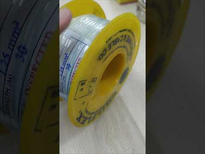 Philflex Auto Wire AWG 16 ( 1.25mm) Automotive Wire Auto Wire White 30Meters 1 Roll