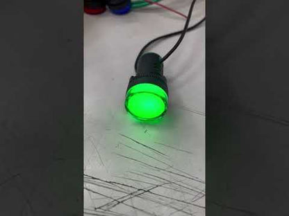 Grippes LED Panel Indicator Lamp 22mm, Pilot Light 220v GREEN 22mm