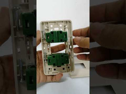 Omni Classis Series 2 Gang Regular Outlet 16A 250V with Plate Cover WEP-102+(WER-200x2)