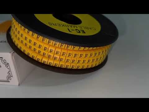 Cable "F" Marker 2.6mm to 4.2mm Yellow EC-1Y, 1000PCS
