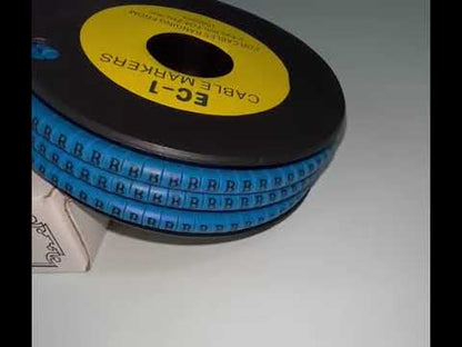 Cable "B" Marker 2.6mm to 4.2mm Blue EC-1B, 1000PCS  Wire Tagging