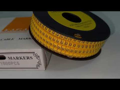 Cable (U) Marker 2.6mm to 4.2mm ( 1000pcs) Yellow EC-1Y