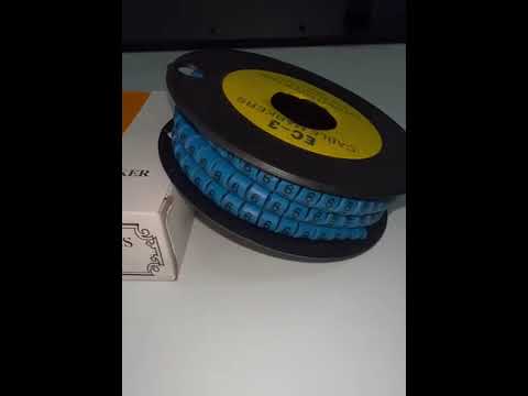Grippes (6) Cable Marker 5.0mm to 7.2mm (350pcs) Blue   EC-3B(6)