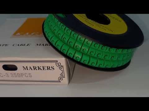 Cable "D" Marker 5.0mm to 7.2mm Green EC-3G, 350pcs