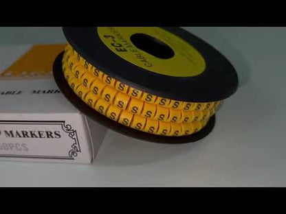 Cable (S) Marker 5.0mm to 7.2mm EC-3 Yellow (350PCS)