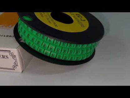 Cable "E" Marker 5.0mm to 7.2mm Green EC-3G 350pcs