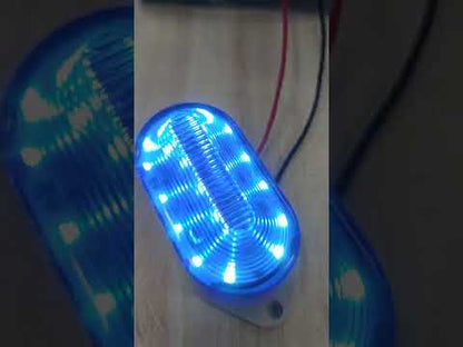 Blue LED Warning Light 24V DC, Blinking Blinker Light Industrial Warning Lamp