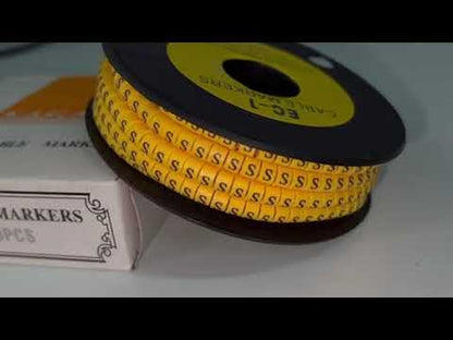 Cable (S) Marker 2.6mm to 4.2mm ( 1000pcs) Yellow EC-1Y